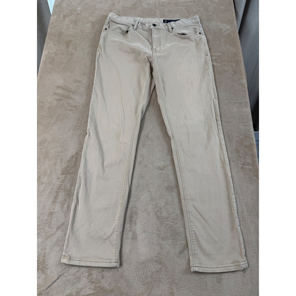 Roark Standard pants Slim Fit Mens size 36x34 Denim Tan Khaki EUC